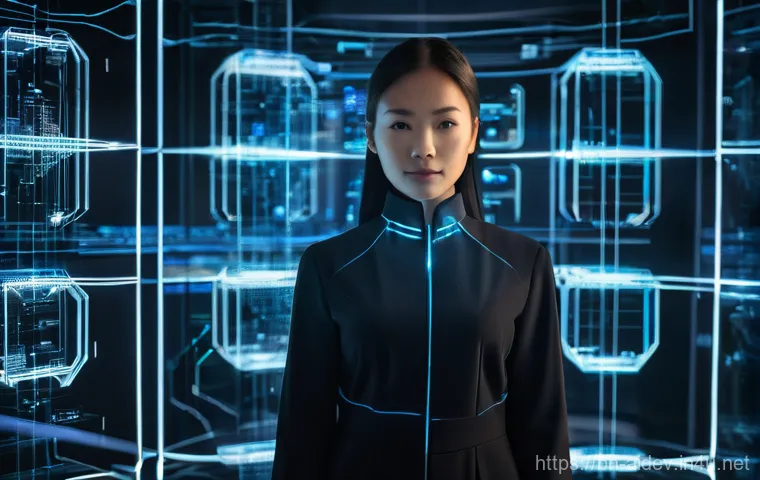 AI 개발의 문제 해결 방법 - A professional data scientist, wearing a clean, modern lab coat and glasses, intensely focused on mu...