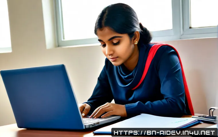 AI 개발자 직무 교육 - Photorealistic Bangladeshi young professional learning AI development at a clean modern desk, focuse...